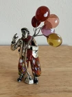 Murano Millefiori Glass Balloon Seller Clown Art Figurine Venice Italy Colorful