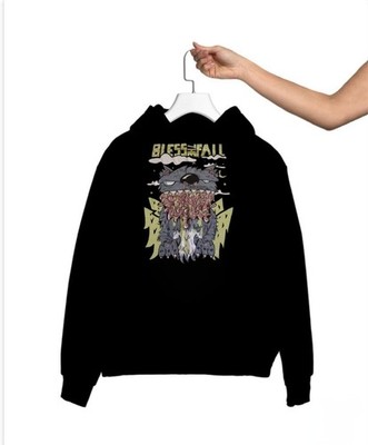Blessthefall Band Monsters Cat Graphic Sweatshirt Hoodie S M L XL 234XL