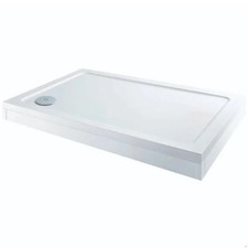 Raised 1000 x 800mm Shower Tray with Waste Lightweight & Sturdy Bathroom