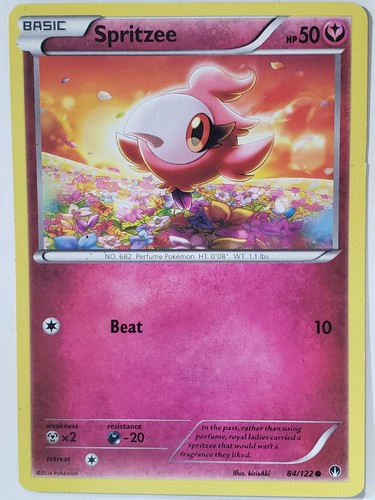 Spritzee 84/122 LP - XY Breakpoint Pokemon Card - kirisAki Art