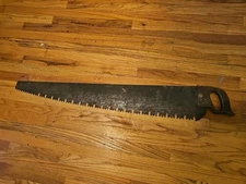 VINTAGE 47" SUPERIOR WARRANTED,  ONE MAN CROSS CUT LOGGING SAW WITH  MEDALLION