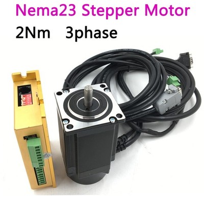 Nema23 Stepper Motor 2Nm DSP Closed-loop 3phase Hybrid Servo Motor Driver Kit #y