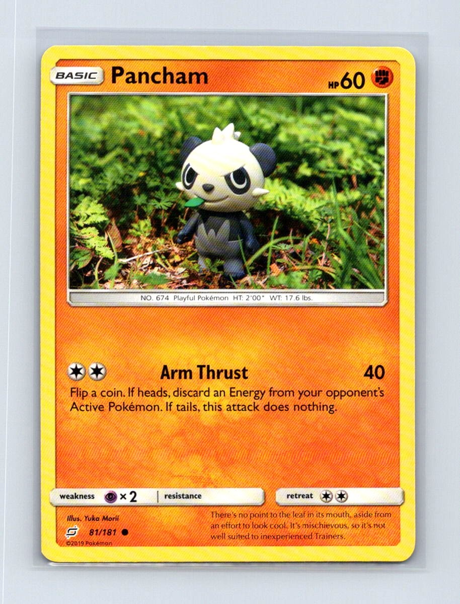 Pancham 81/181 Common Team Up Pokemon Lightly Played