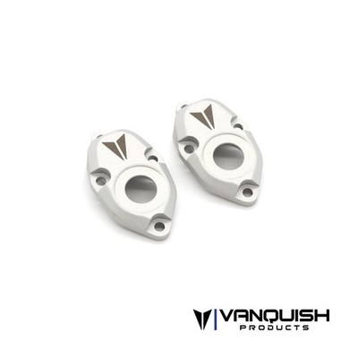 Vanquish F10 Aluminum Portal Rear Axle Caps - Clear / VPS08628