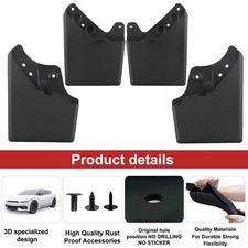 Fits 2024 2025 Toyota Tacoma 4pcs Mud Flaps Sturdy Against Gravel