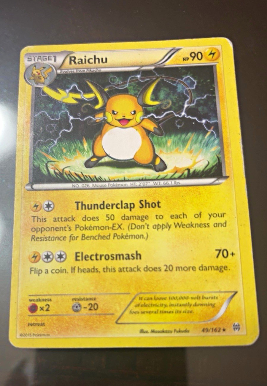 The Pokémon Company Raichu 49/162 BREAKthrough 2015 Reverse Holo Rare HP90
