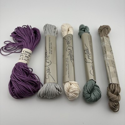 Caron Soie Cristale Silk Needlepoint Thread - 5 Colors - 33 yd Hanks - NEW