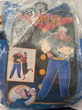 Vintage Popeye The Sailor Man Costume Fun World Plus Size Up to 6'2" 300lbs.