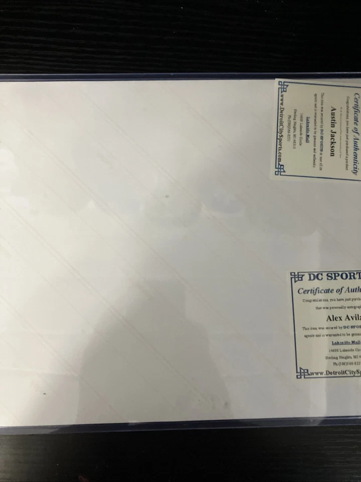 底特律老虎队棒球奥斯汀杰克逊和亚历克斯阿维拉签名照片 — 第 4/4 张图片