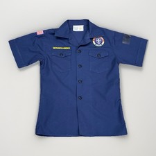Boy Scouts BSA Blue Cub Scout Youth Sz M, Medium Short Sleeve Shirt