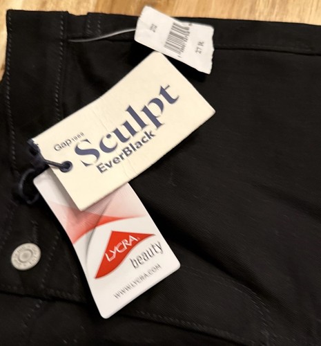 GAP Jeans Womens 27R 1969 True Skinny Sculpt Denim Stretch Cotton Black NWT - Picture 5 of 6