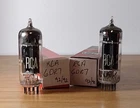 2-Vintage Tested Good RCA 6DR7 Amplifier Audio Radio Vacuum Tube Blk Plate