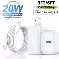USB-C Fast Charger Type-C Cable For iPhone 17 16 15 14 13 12 11 Pro Max XR SE 8