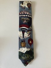Windsor Men's Necktie Tie Silk American Series Hot Air Balloons Made in USA 58"
