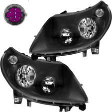 Schwarze Scheinwerfer Set für Fiat Ducato Citroen Jumper Peugeot Boxer 2010-2014