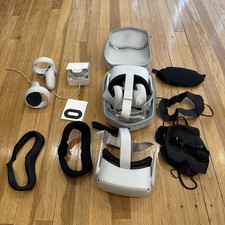 2 Meta Oculus Quest 2 VR Headset Bundle W/ Co...