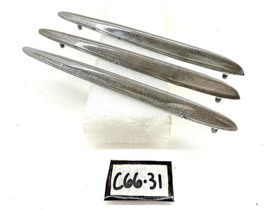 (3) OEM 1963 Mercury Comet Rear Fender Spears Trim 221 260 Convertible C66-31
