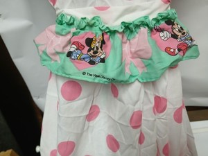 Vtg 90's Disney Pink Polka Dot Minnie Mouse Twin Sheet Set w/ Matching Curtains