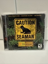 Caution Seaman Sega Dreamcast 2000 Complete TESTED No Mic