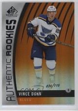 2017-18 SP Game Used Authentic Rookies Orange Rainbow 36/115 Vince Dunn #127 5c2