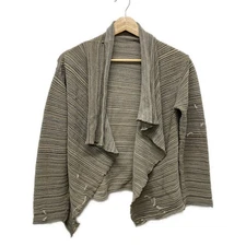 Auth JURGEN LEHL - Gray Beige Gray Dark Gray Women's Cardigan