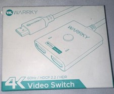 HDMI Switch 4K 60Hz HDMI 2.0 Switcher 2 in 1 Out 3.3ft Braided Cable