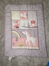 Bedtime Originals Lambs  Ivy Rainbow Unicorn Baby Crib Comforter Reversible