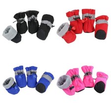 4PCS/Set Waterproof Pet Dog Shoes Anti-slip Rain Boots Footwear Cat Puppy Dog