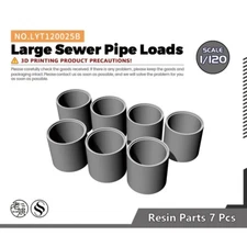 Yao's Studio LYT120025B 1/120 Large Sewer Pipe Loads For Railroad Display Type-2