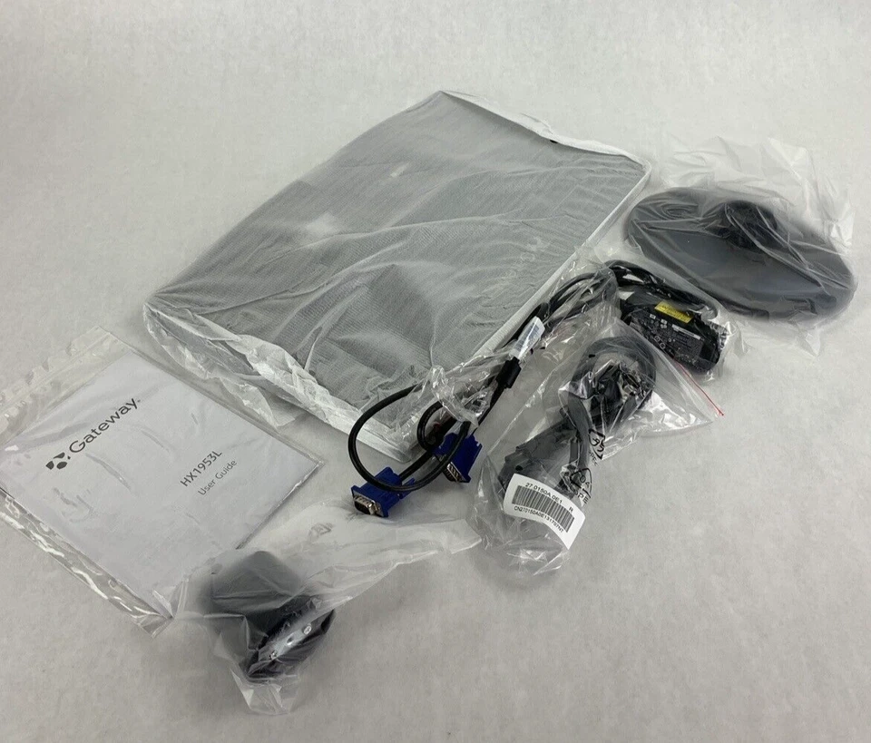 Box Opened OEM Gateway HX1953L 20" Widescreen LCD VGA DVI Monitor Black - Image 4 of 4