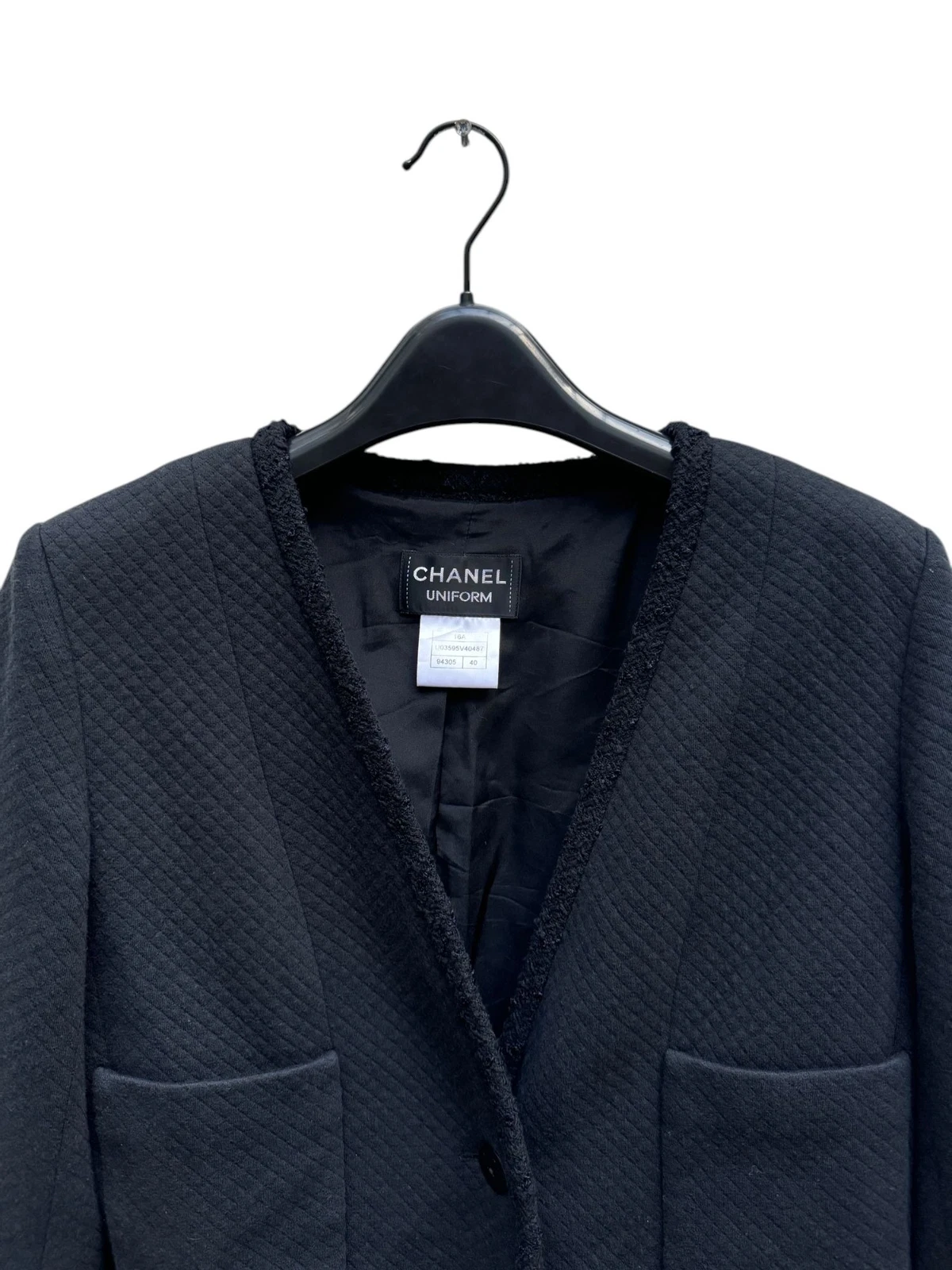 Chanel La petite gilet nero giacca taglia 40 M