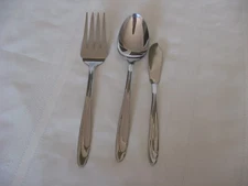 Reed & Barton Select Stainless Elise - Serve Fork , Serve Spoon, Butter / 3 Pcs