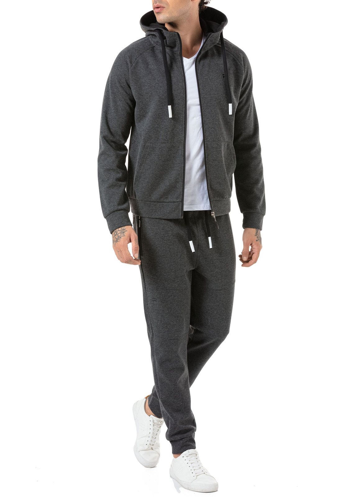 Pull à Capuche Red Bridge Homme - Sweat Zip Avec Poches - 70% Coton 30% Polyester