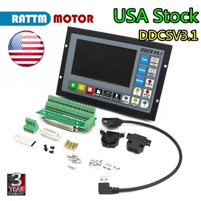 RATTM MOTOR 〖USA〗4 Axis CNC DDCS V3.1 Offline stand alone Motor Motion Controller 24V 500KHz