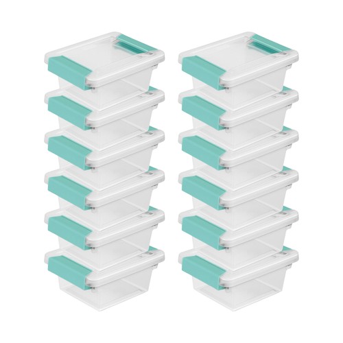 Sterilite Clip Box, Stackable Small Storage Bin with Latching Lid - Picture 2 of 48