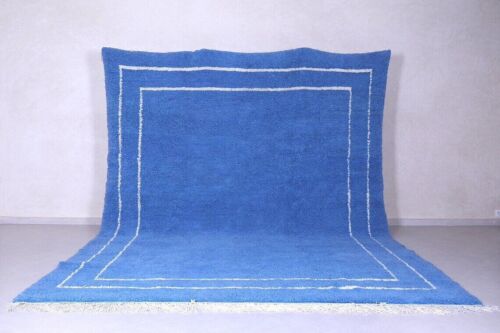 Moroccan rug Blue - Berber rug -Custom Moroccan rug - Beni ourain rug - Handmade