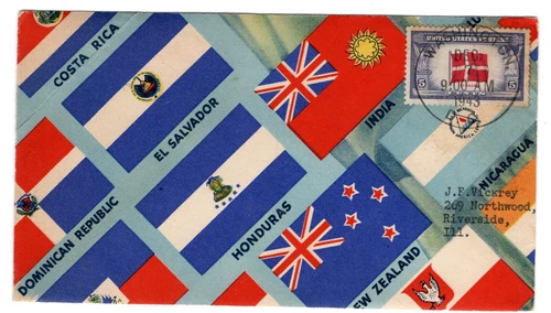 #920 Denmark 1943 FDC Overrun Nations - Vickrey Hand-folded