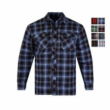 Mens Padded Shirt Button Up Checkered Check Plaid Choose Colour Size M - XXL 797