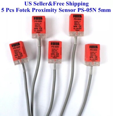 5 Pcs Fotek Proximity Sensor PS-05N 5mm NPN out DC10-30V Normal Open US New   