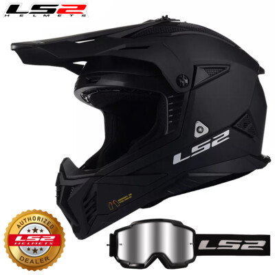 LS2 MX708 FAST II LADEBRILLE ECE22.06 OFFROAD MX MOTORRADHELM MATT SCHWARZ