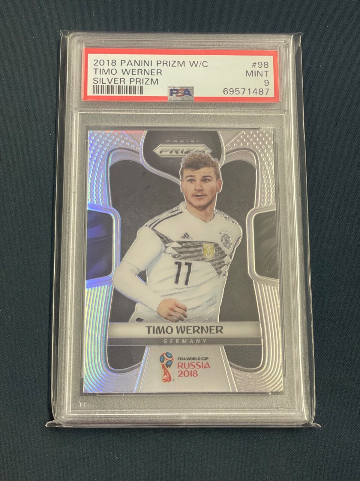 2018 Prizm World Cup Timo Werner Silver Prizm #98 PSA 9