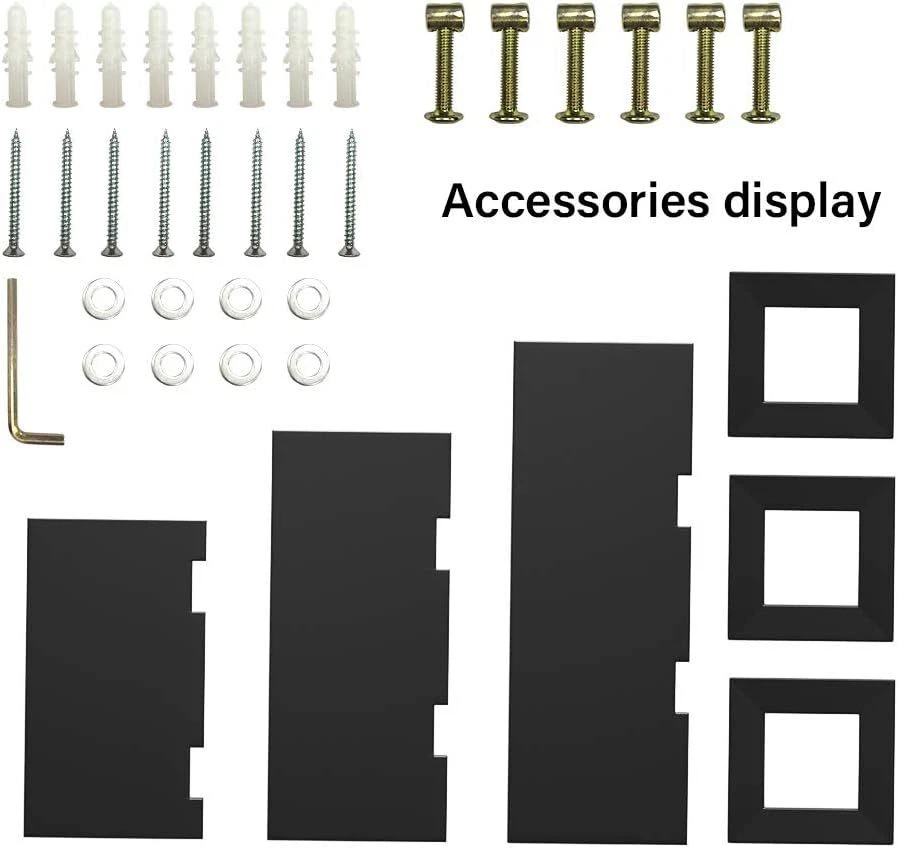 Floating Wall Mounted Wooden Shelf Set of 3 Storage Rack Display Shelves - Image 3 of 4