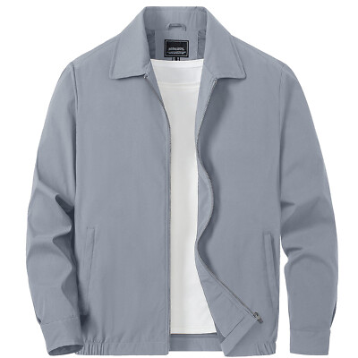 Men's Thin Spring Jacket Full-Zip Lightweight Bomber Jacket Casual Track Coat US