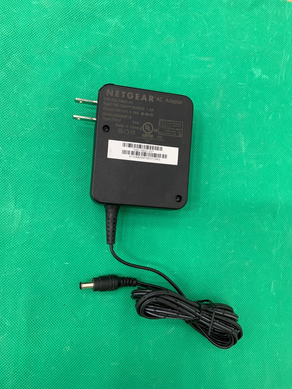 Netgear AD2003F10 19V 3.16A Power Supply AC Adapter-Part no: 332-10631-01