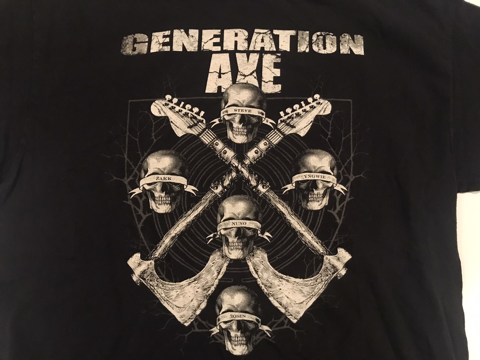 OFFICIAL 2018 Generation Axe Tour SHIRT Steve Vai Tosin Abasi Zakk Wylde Prog XL