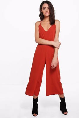rust colour jumpsuit