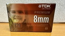 TDK MP Premium 8mm 120min Video Camcorder Cassette Tape P6-120MP - Sealed