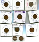 1909 P VDB LINCOLN HEAD PENNY LOT OF 11 FINE - XF 5943R