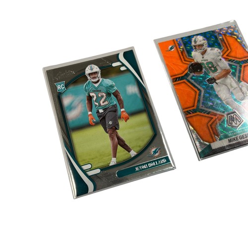 2022 Panini Mosaic NFL Mike Gesicki Miami Dolphins Orange Reactive Prizm 123 - Picture 3 of 5