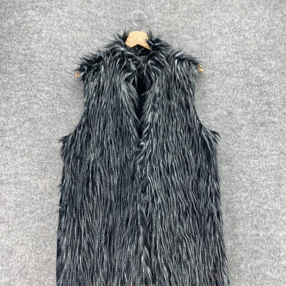 Женский жилет Adrianna Papell 1X Plus черный с v-образным вырезом без рукавов с подкладкой на молнии повседневный - Изображение 3 из 4